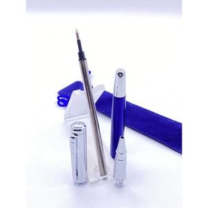 Hero Pen 930 Blue & Silver Extra Fine Point Rollerball Pen